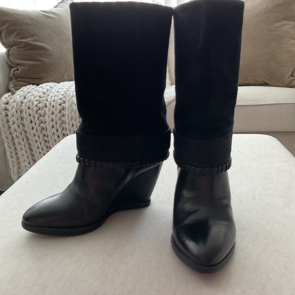 Mimosa Italian leather/suede boots - black - Picture 1 of 5